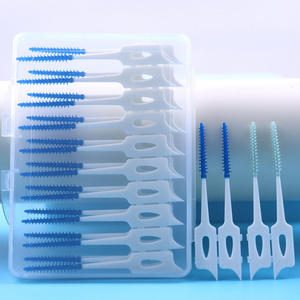 Customized Logo Disposable dental Cleaning Interdental Brush toothpick