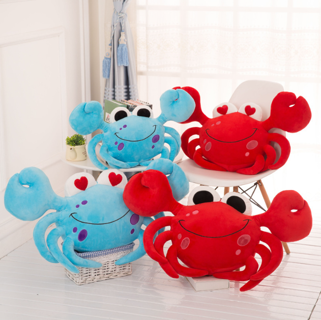 Professional customized crab toy hot sell plush stuffed toy crab personalized plush crab shaped pillow