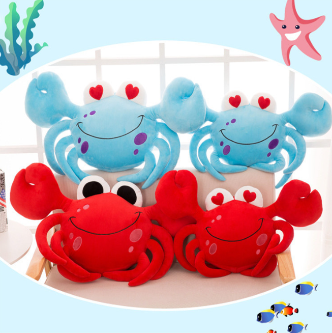 Professional customized crab toy hot sell plush stuffed toy crab personalized plush crab shaped pillow