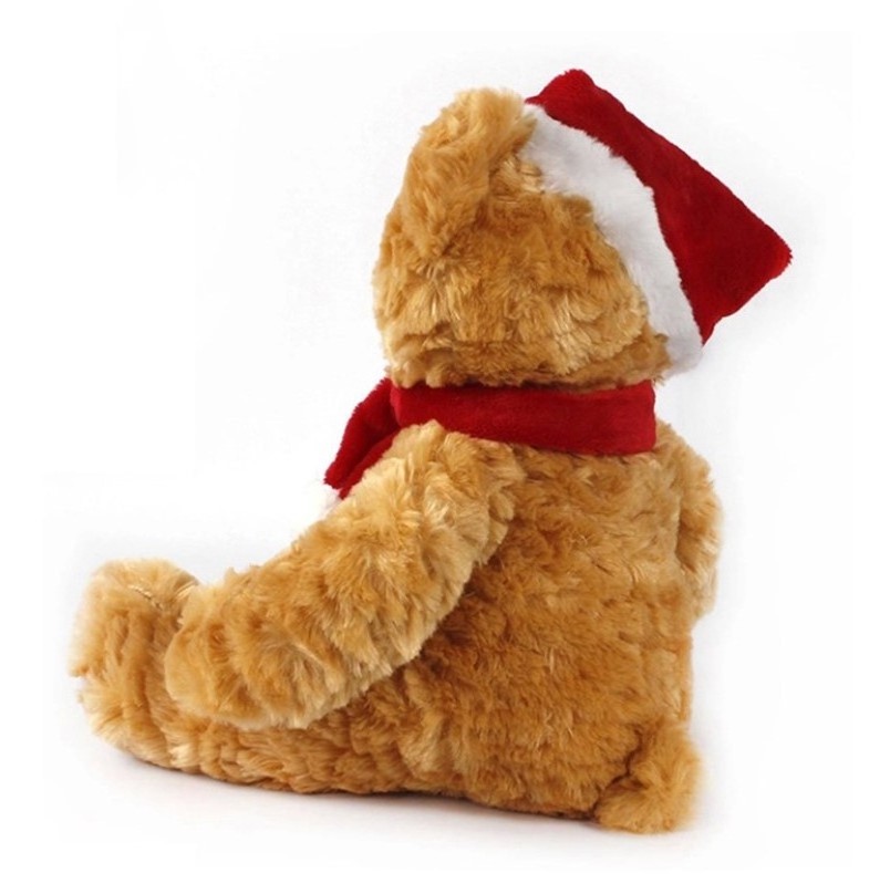 Wholesale Plush Christmas Teddy Bear Toy With Hat And Scarf Santa Hats Scarves Stuffed Teddy Bear Plush Toy Animal Holiday Gifts