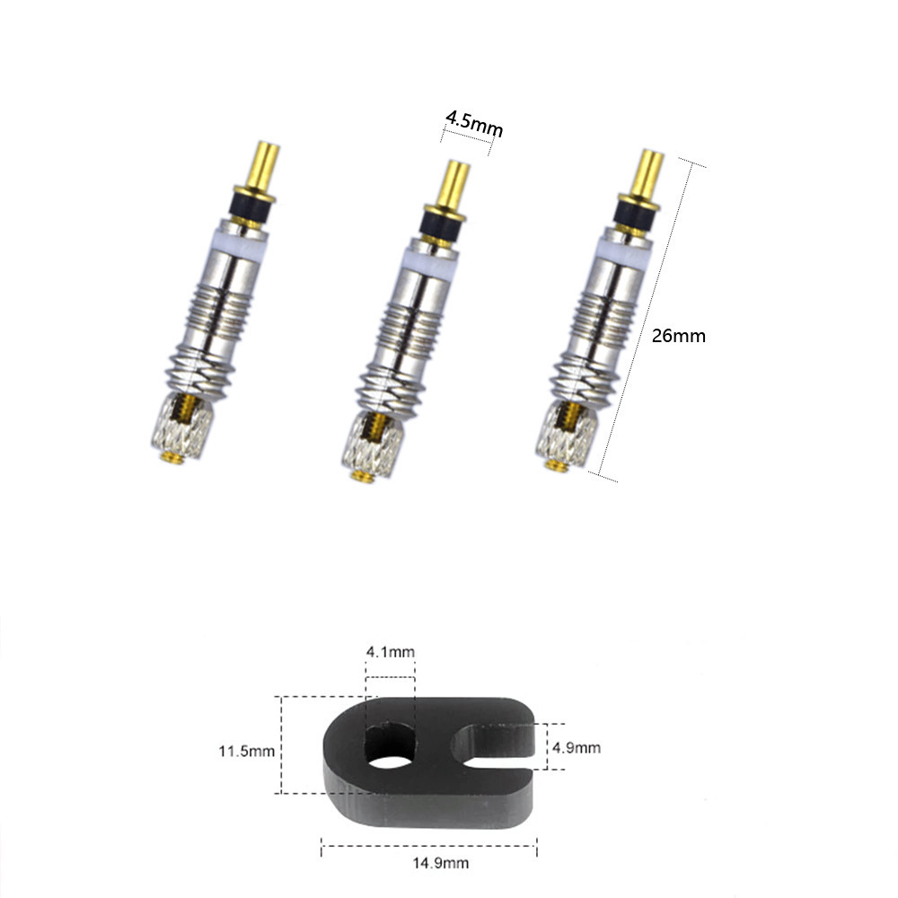 Presta Valve Cores Brass Tubeless Cores Kit Bike Replacement for Road and MTB Bike Tubeless Presta Valve Stem