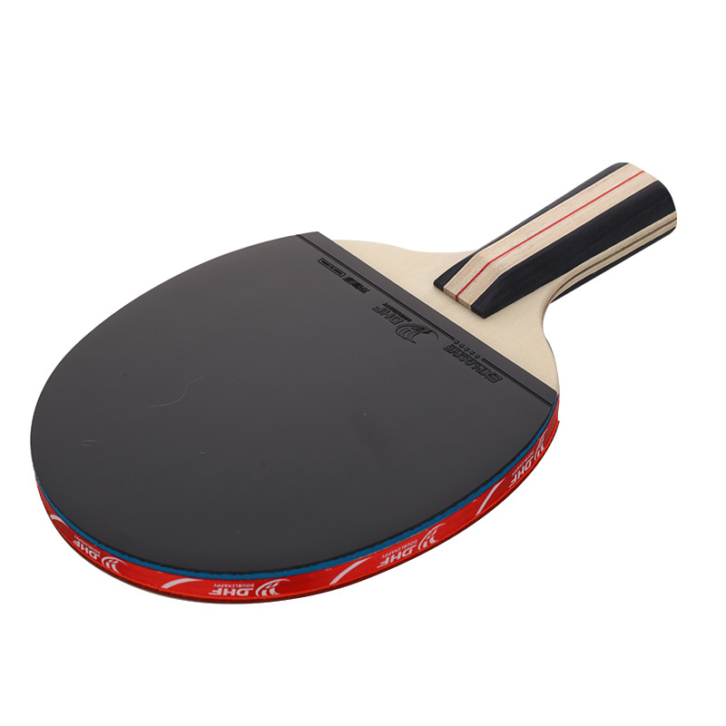 Fashionable and minimalist table tennis racket with long handle special poplar wood double reverse glue