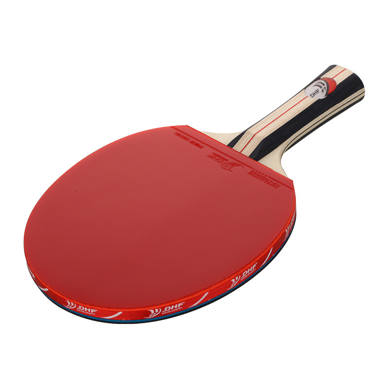 Fashionable and minimalist table tennis racket with long handle special poplar wood double reverse glue