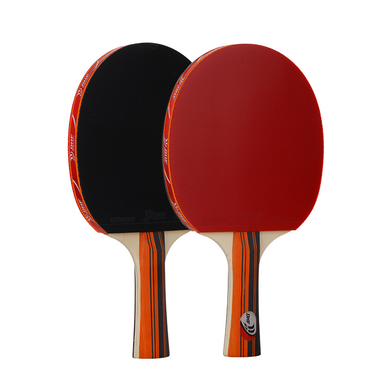 Double Happiness Family Table Tennis Racquet Single Set Beginner's Double sided Reverse Adhesive Table Tennis Ball