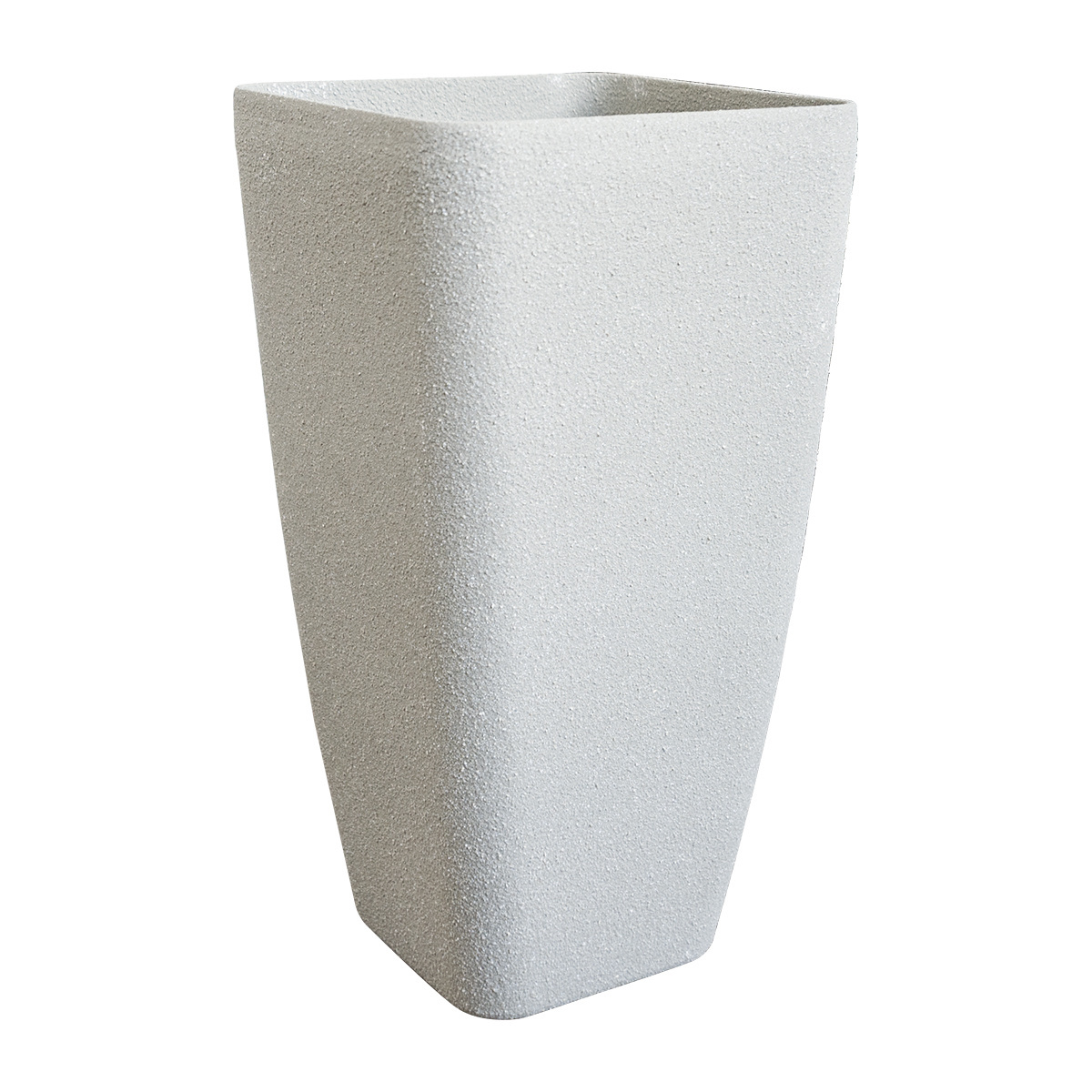 Wholesale outdoor indoor garden decor plastic square large plant pot tall angled planters