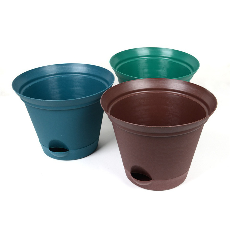 Self water flower plan pots plastic flowerpot 30cm Charcoal grey Roman Self Watering Planter