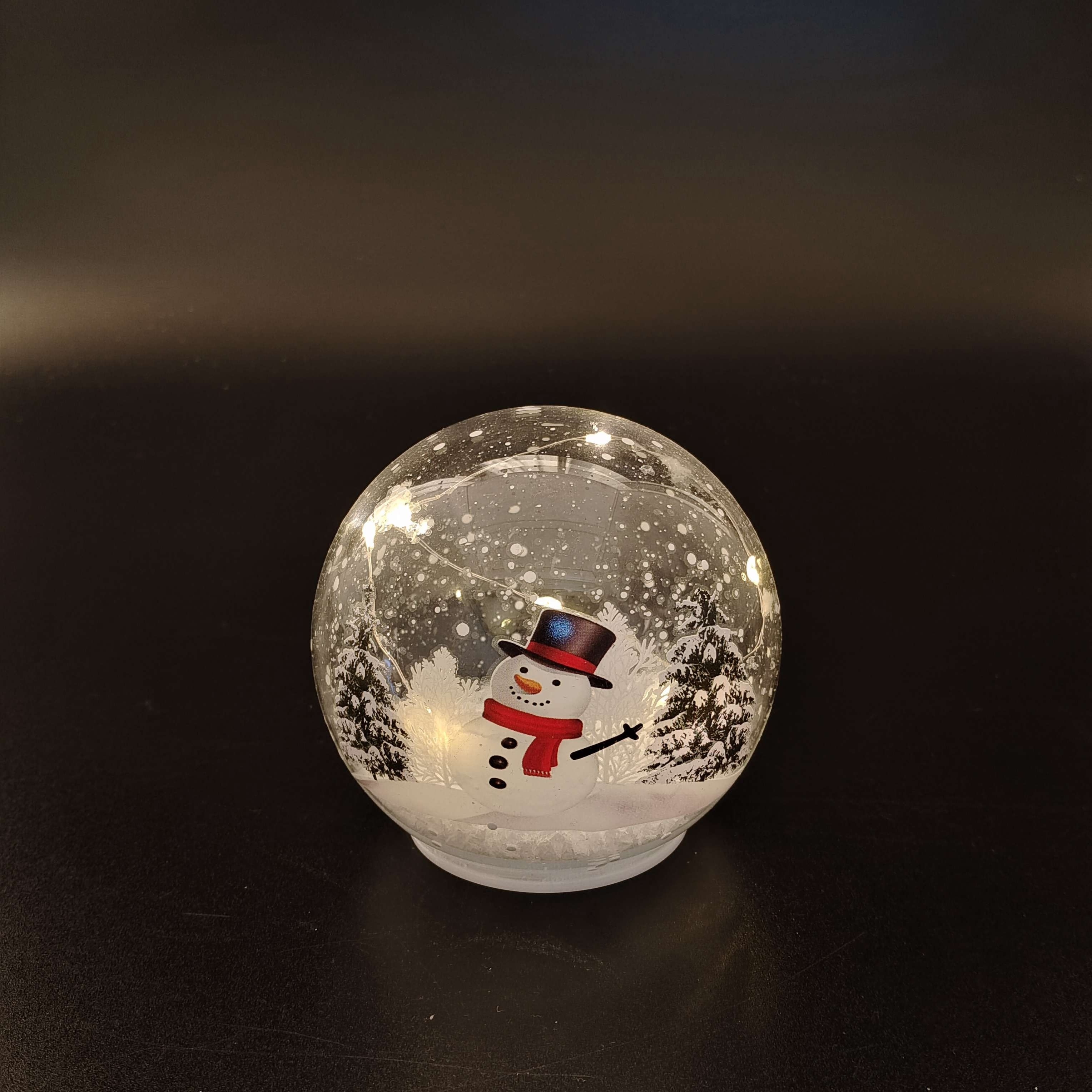 Small D10cm Glass Ball with warm Led Light