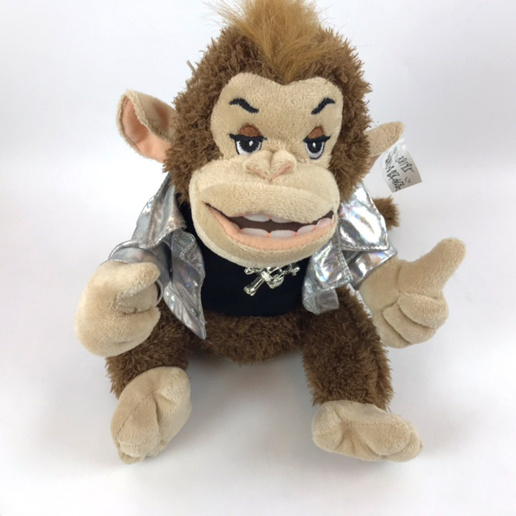 PP cotton electronic plush toy dancing rock star monkey toys