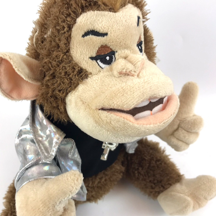 PP cotton electronic plush toy dancing rock star monkey toys