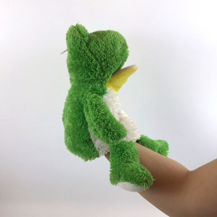 Brand new plush toy frog hand puppet with sound