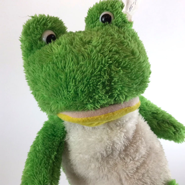 Brand new plush toy frog hand puppet with sound