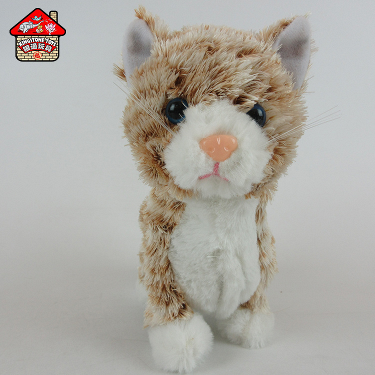 Walking animal toy soft stuffed cat sound and musical cat baby toy