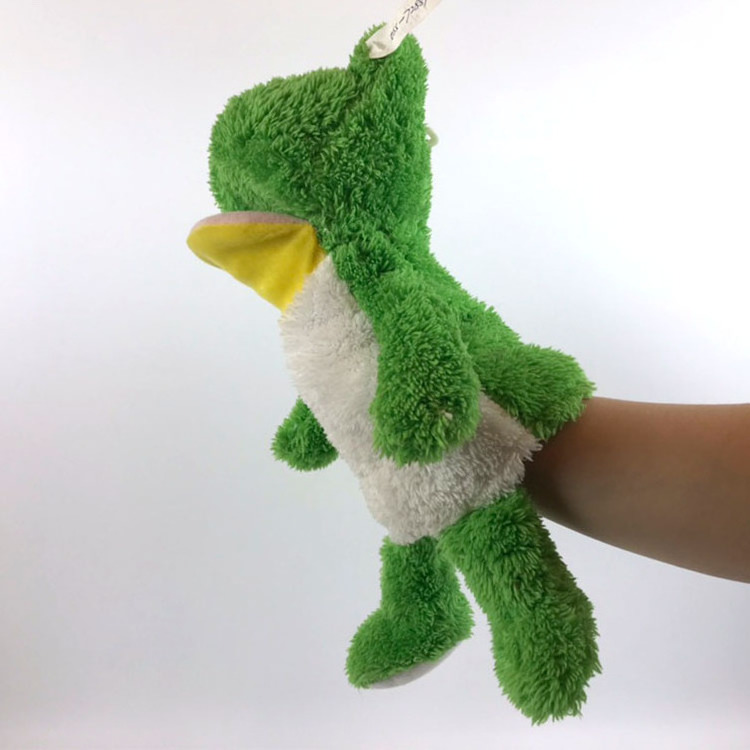 Brand new plush toy frog hand puppet with sound