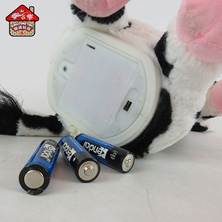 Electronic movement plush toy pig with cow coat soft toy pig dancing and singing