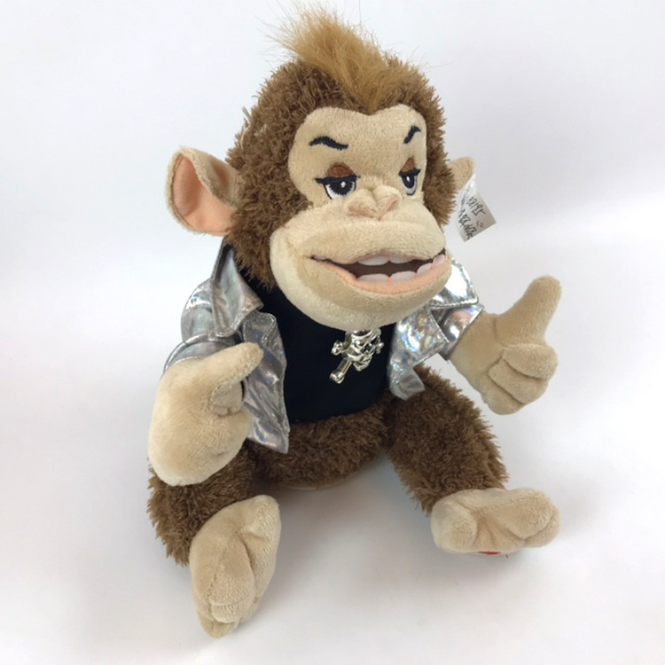 PP cotton electronic plush toy dancing rock star monkey toys