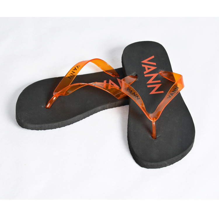 Comfortable Beach PVC Summer EVA Plastic  Women Summer Slippers Beach Flip Flops Summer Flat Flip Flops