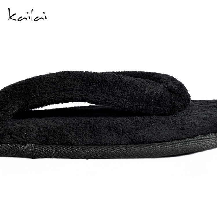 Hot sales soft fur hotel flip flop winter indoor slipper for women