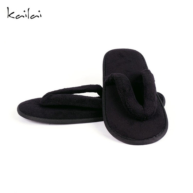 Hot sales soft fur hotel flip flop winter indoor slipper for women