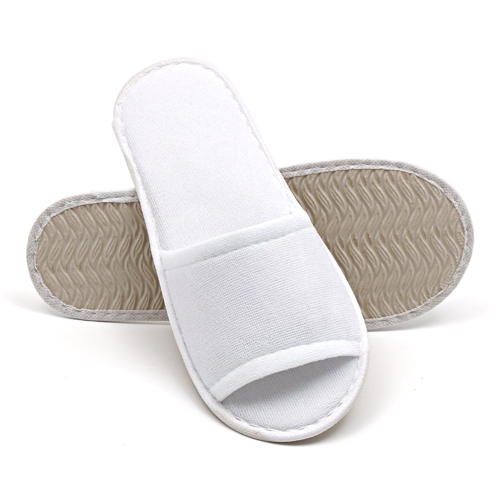 OEM Custom Logo Luxury Slipper Hotels Cheap White Open Toe Washable Hotel Disposable Slippers