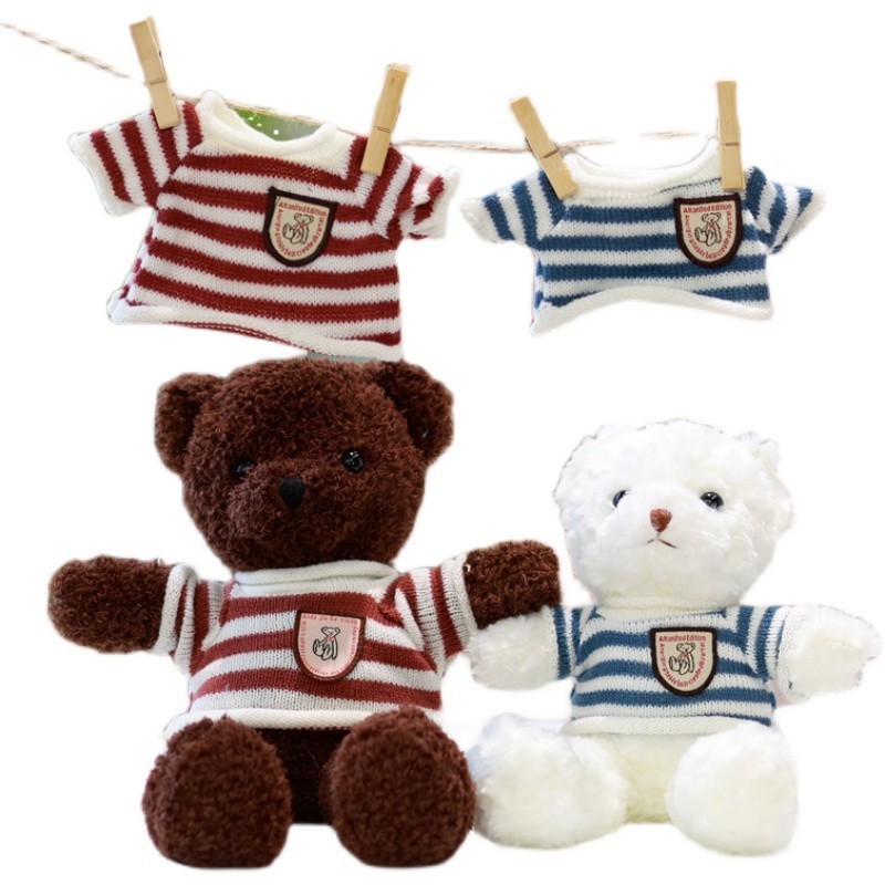 Plush Toy Accessories Sweater 20cm 30cm teddy bear clothes knitted t-shirt for stuffed teddy bear scarf