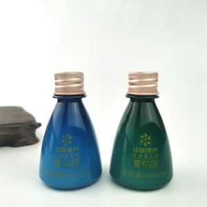 Green Hotel Shampoo Cosmetic Pet Bottles Cosmetics Hotel Mini Wholesale Cosmetics Shampoo And Soap Hotel Amenity Bottle