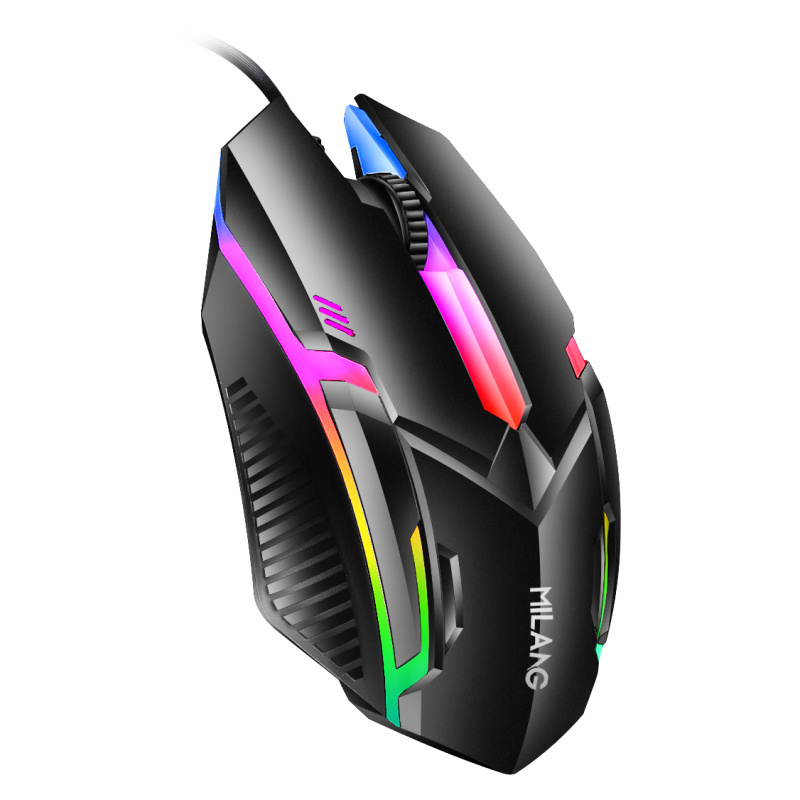 Popular 7 Colors Breathing Light LED Gaming Mouse Wired USB Optical 1 Dollar Mouse for Computer