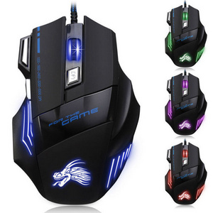 New High Performance Wired Computer LED USB Mouse 7 Bright Colors Showing in Turns RGB Gaming 1 Dollar Mouse USB