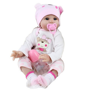 Realistic Soft Silicone Reborn dolls The Blue eyes bebe baby reborn silicone toys for baby