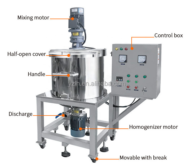 Hair Shampoo Bath Gel Hand Wash Sanitizer Homogenizer Mixer Tank Liquid Soap detergent Making Production Machines