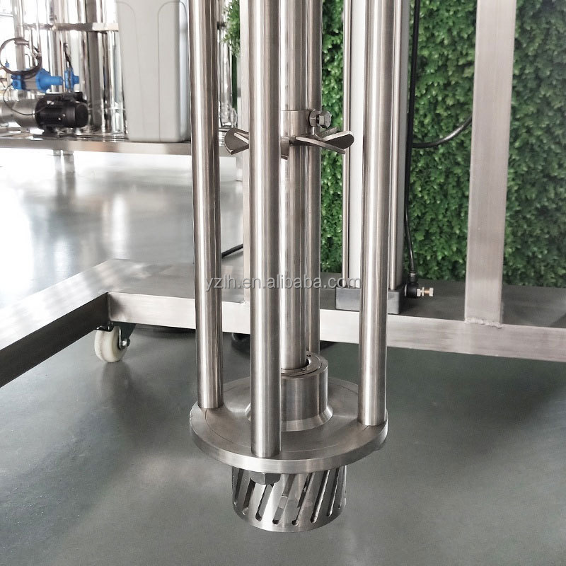 stainless steel cosmetic High Shear Pneumatic Lifting Homogenizer mixer movable high shear emulsifier mixer high shear mixer