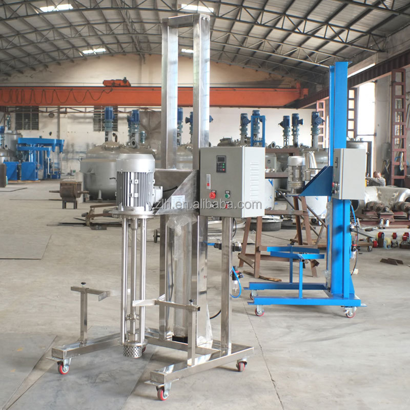 chemical industrial mixer high speed pneumatic lifting cream juice beverage emulisifier homogenizer with