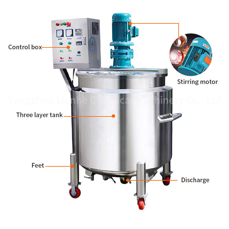 Automatic liquid juice  mixing machine/honey mixing disperser/fertilizer agitator mixer with heating