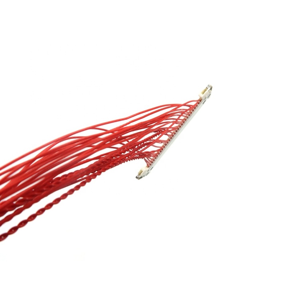 Custom compact 0.4mm Pitch 30pin Red Mini Coax LVDS Cable 30pin ribbon wire terminal cable assembly Applied for led