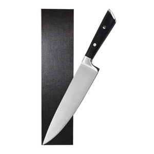 8-Inch German High Carbon Stainless Steel Chef's Knife with Rivets and Colored Wood Handle