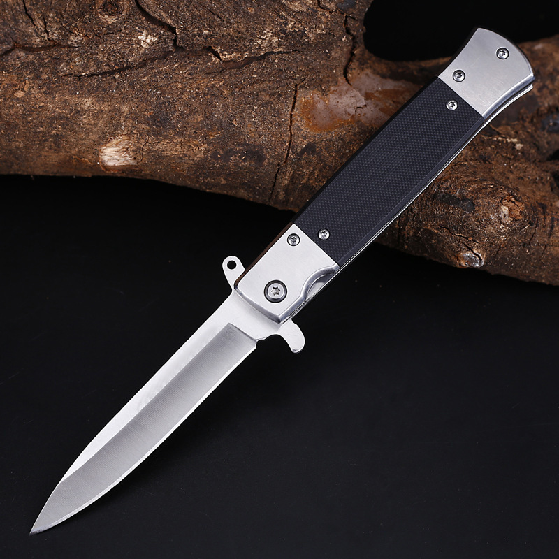 Outdoor high hardness survival portable self-defense knife multifunctional knife