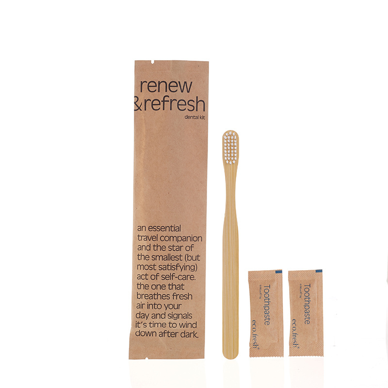 Eco Friendly Biodegradable Kraft Paper Hotel Amenities Supplier Set Custom Logo Luxury Hotel Bathroom Toiletries Kit