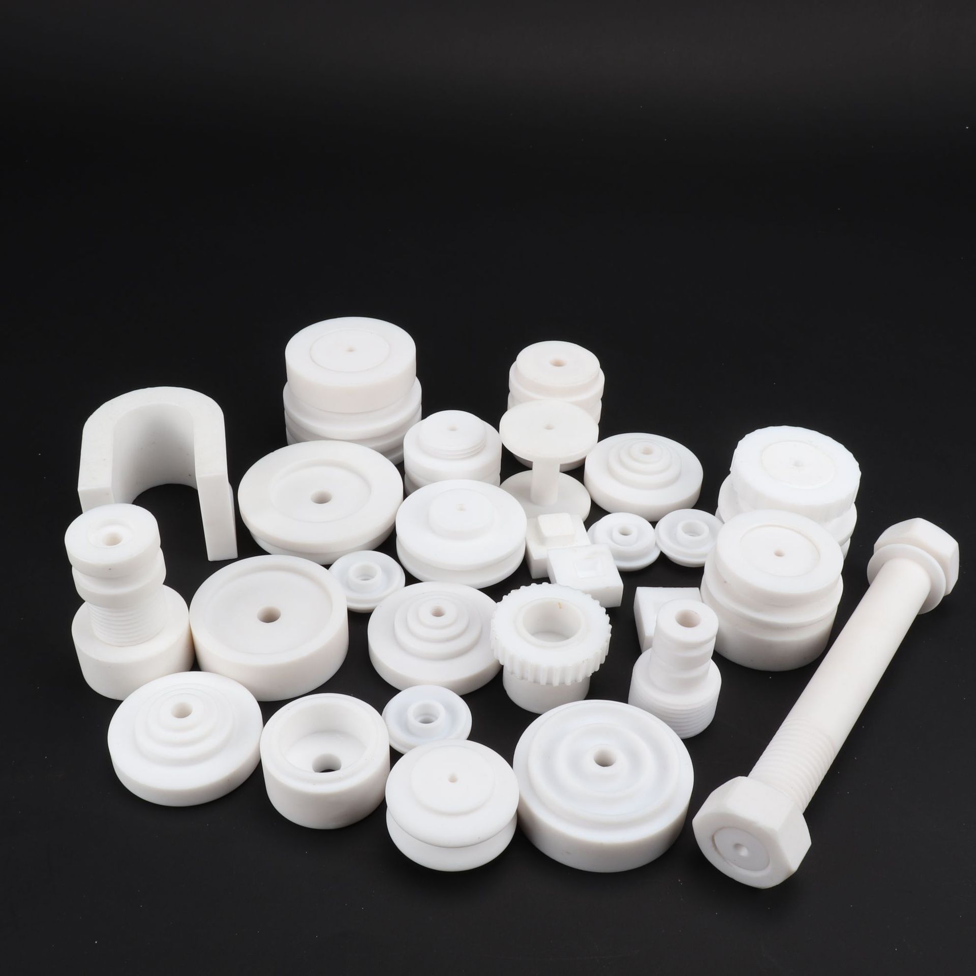 Precision wear resistant insulating plastic machined parts industrial non standard  PTFE special shaped parts