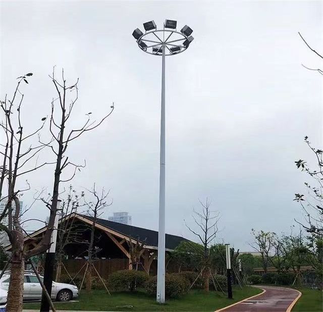 Polygonal 30m Flood Light Mast Pole - 30m