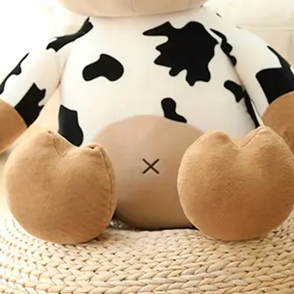 30cm/11.81in Cuddly Sitting Soft & Snuggly Silly Cow Plush Toy for Children's Birthday Gift Cattle Home Decoration Easter