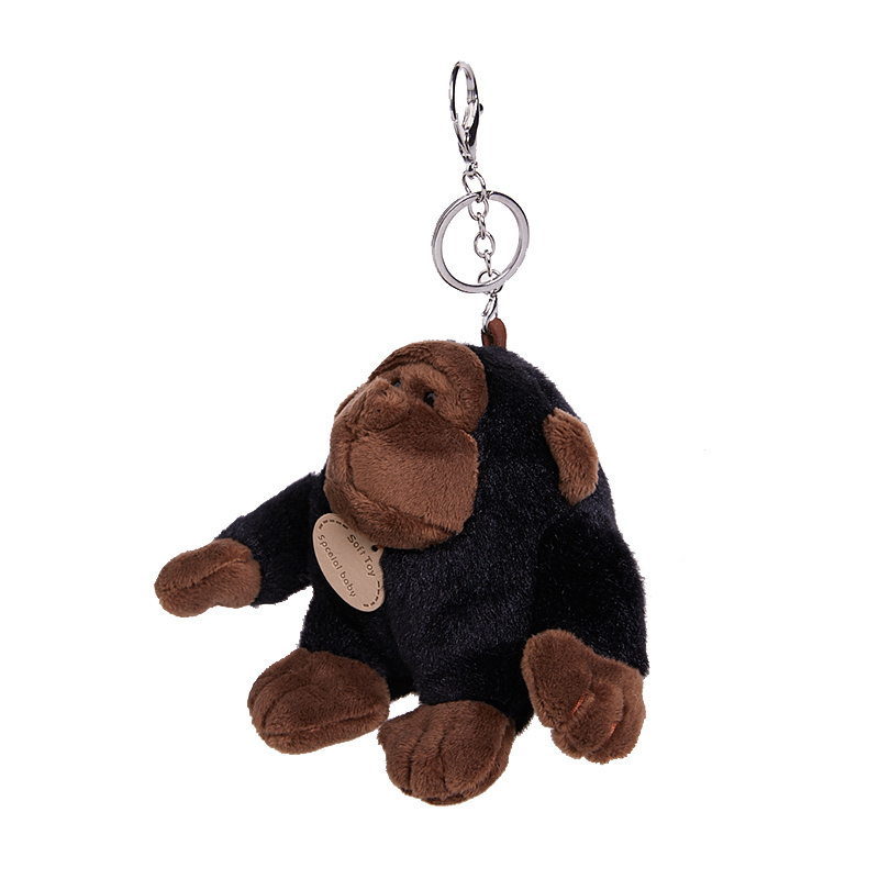 Plush Soft Toy Cute Animal Plush Keychain Orangutan Monkey Animals Keychains for Birthday Gift,H12CM