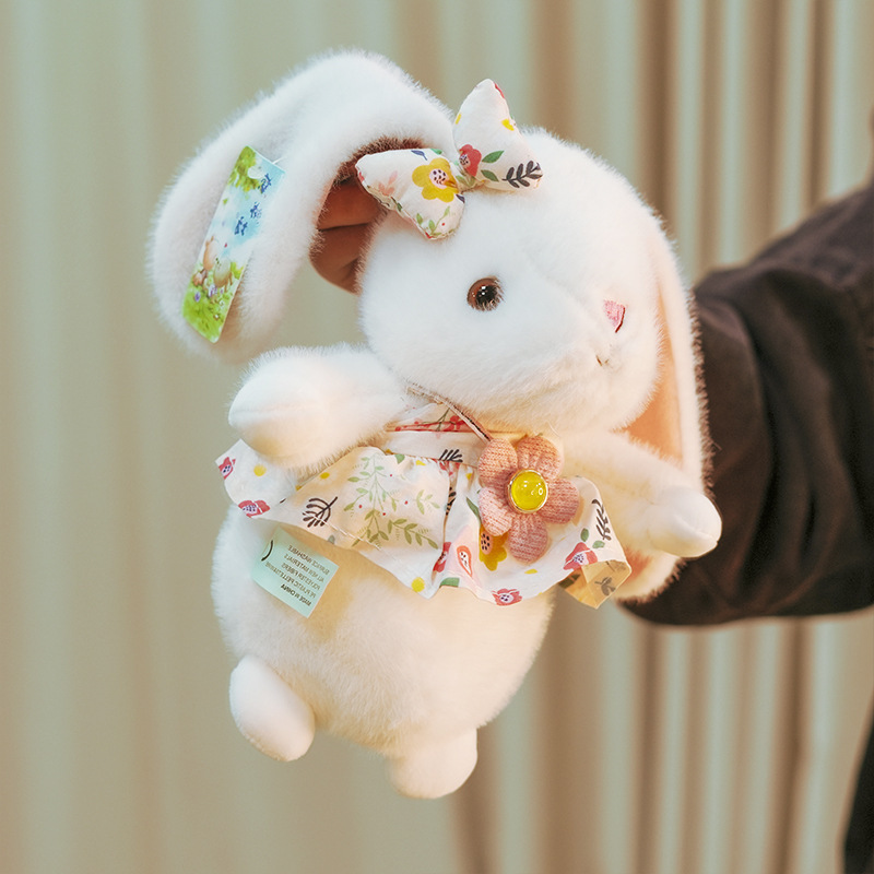 2024 customized rabbit stuffed animal toys kawaii 10cm plush doll custom with PP cotton for baby