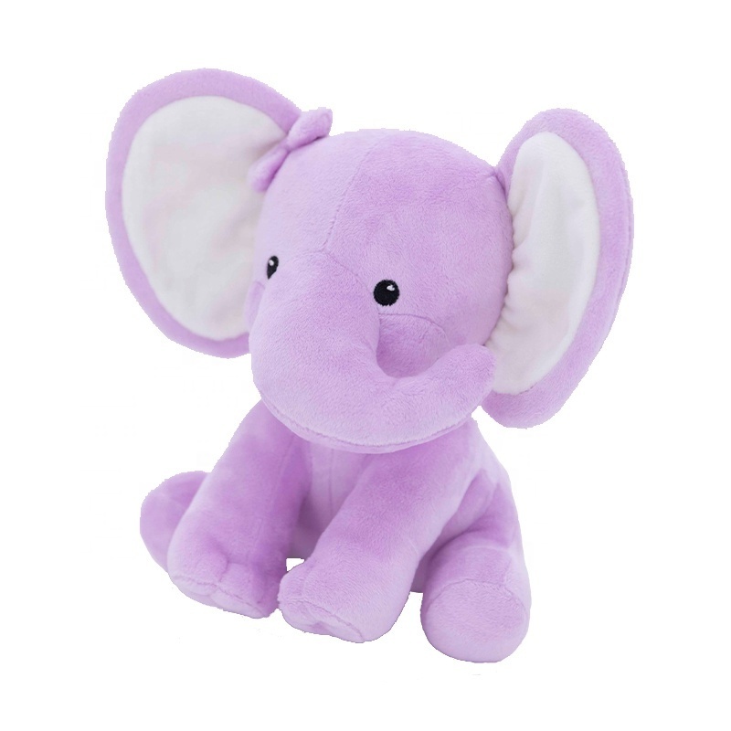 2022 Cute Super Soft Stuffed Animal Elephant Plush Purple elephant Wholesale Cuddly OEM Logo Design toutou elephant soft toy