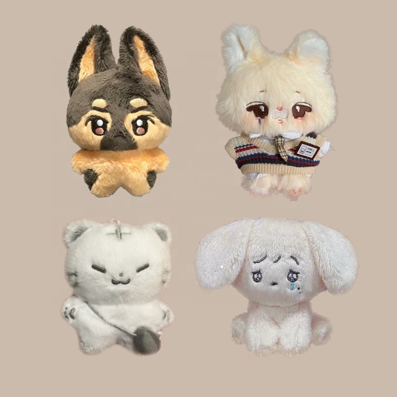 Custom plush toy stuffed animal custom mini10cm animal body anime character plush kpop doll