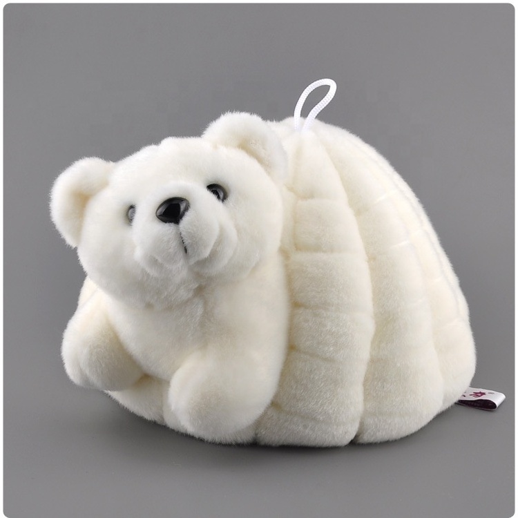 Stuffed Animals Polar  teddy Bear Two-Piece Polar Bear And Snow Cave Custom Soft plush toys