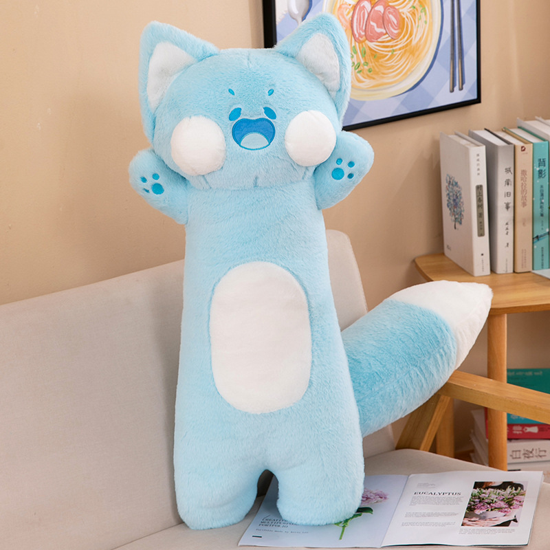 Big Sizes stuffed animal toys Cute Cat Plushie Sofa Cushion home decoration Soft Long body cat shape plush custom throw pillows.