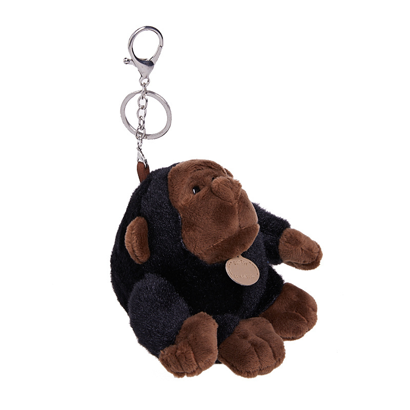 Plush Soft Toy Cute Animal Plush Keychain Orangutan Monkey Animals Keychains for Birthday Gift,H12CM