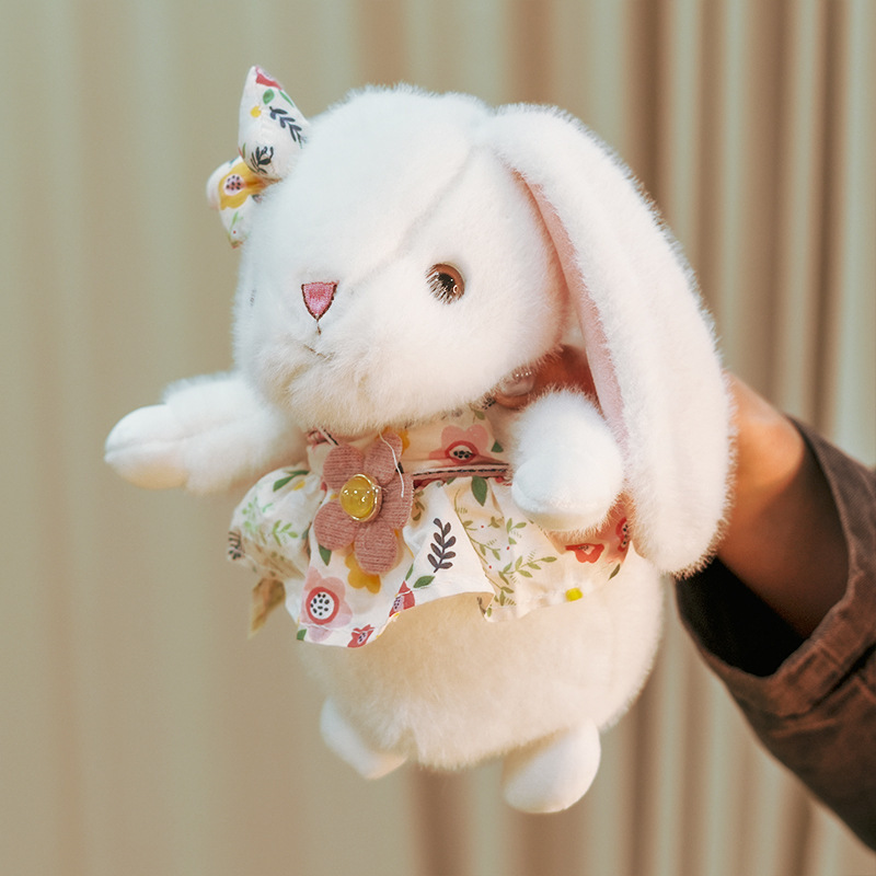 2024 customized rabbit stuffed animal toys kawaii 10cm plush doll custom with PP cotton for baby