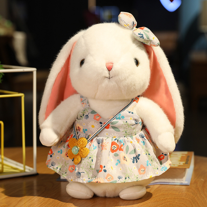 2024 customized rabbit stuffed animal toys kawaii 10cm plush doll custom with PP cotton for baby