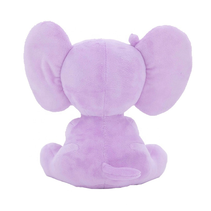 2022 Cute Super Soft Stuffed Animal Elephant Plush Purple elephant Wholesale Cuddly OEM Logo Design toutou elephant soft toy