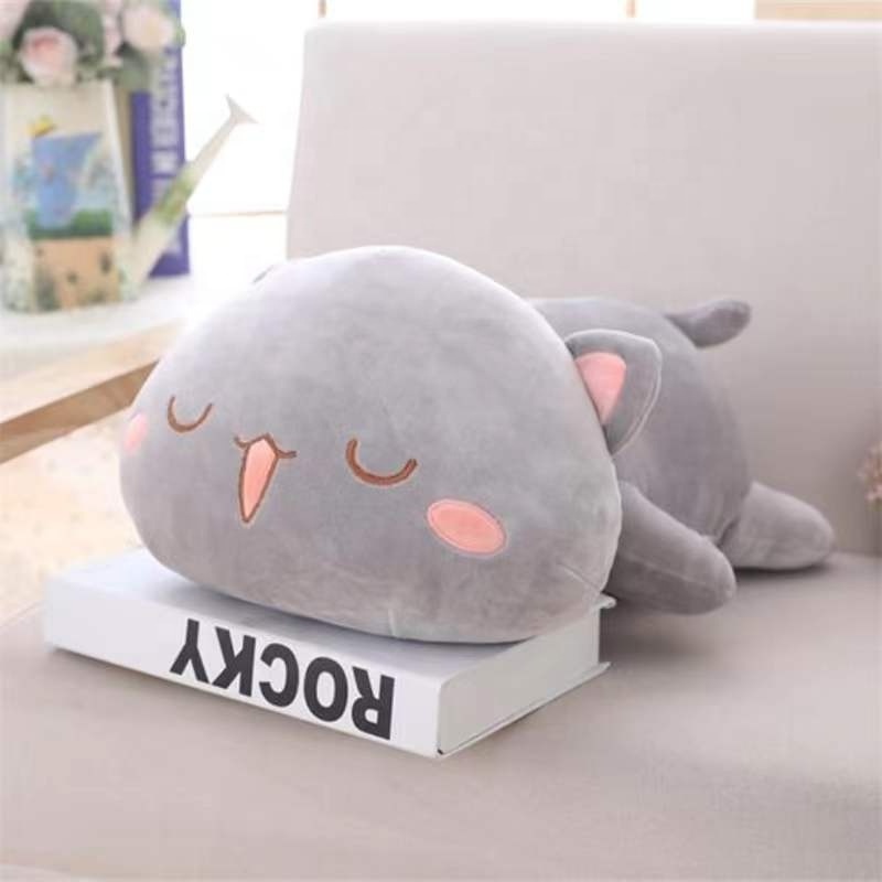 Super soft cute cat doll plush toy cute cat pillow bed with sleeping doll